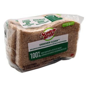 Scotch Brite Scrub Sponge Greener Cleaner 3Pk