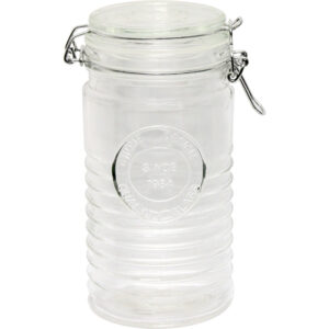 Embossed Round Jar w/LockLid