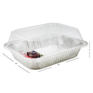 Foil Roaster Rect WCvr 13x10x3 2PK